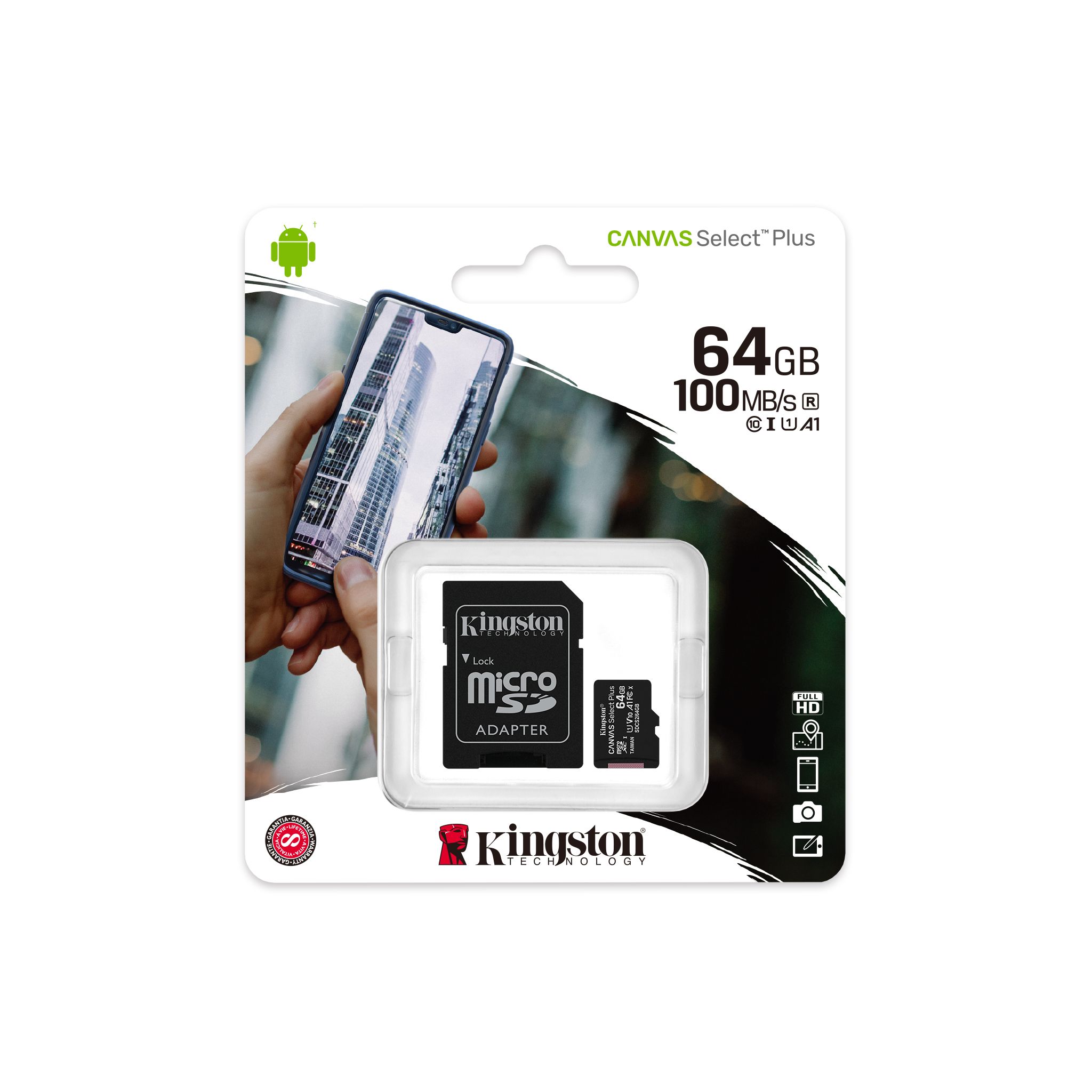 Micro SD 64GB Clase 10  Kingston