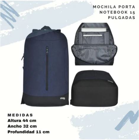 Mochila Azul Porta Notebook Urban