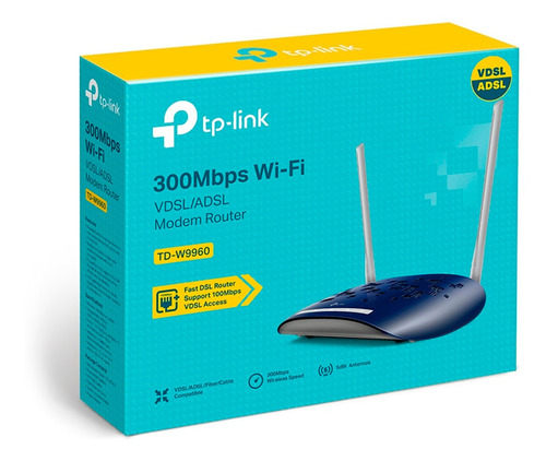 Router Inalambrico TP-Link TD-W9960 300mbps 2 Ant Fact