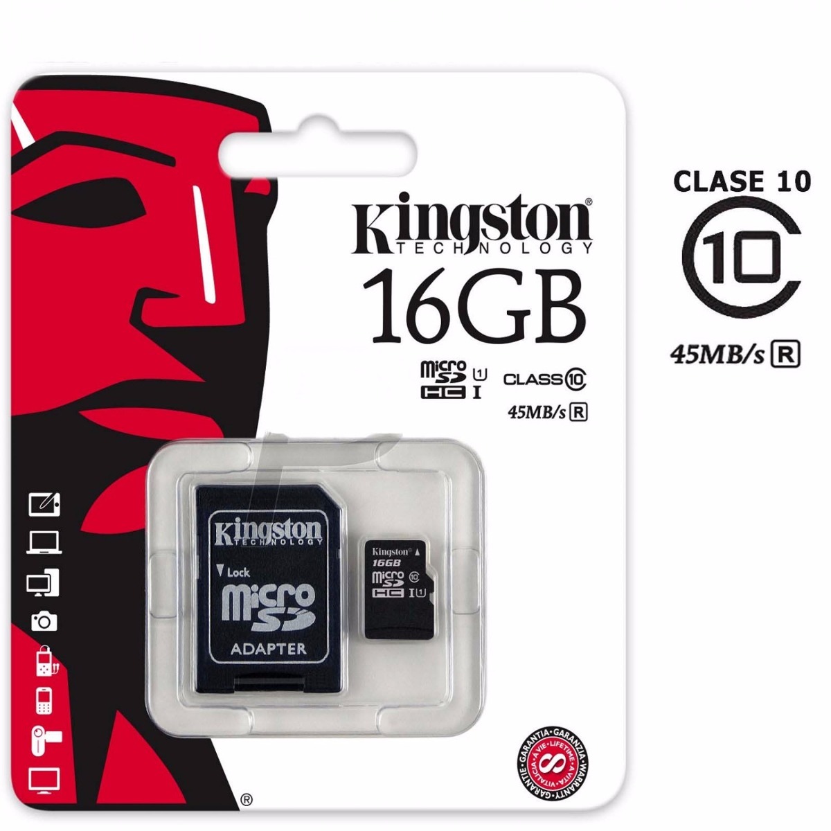 Memoria Micro SD 16Gb Clase 10